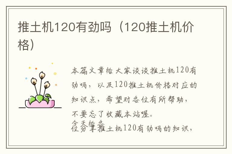 推土机120有劲吗（120推土机价格）