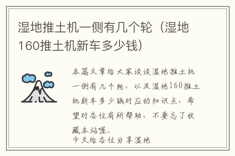 湿地推土机一侧有几个轮（湿地160推土机新车多少钱）